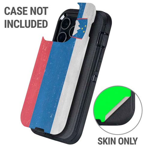 Slovenia Flag Distressed Otterbox Defender iPhone Skin